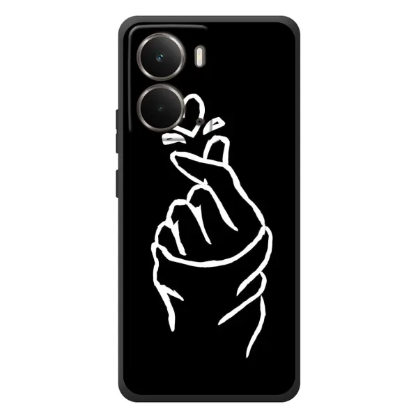 Чехол с рисунком «Сердце на черном» для RealMe P3