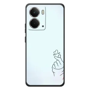 Чехлы (Знак сердечка) на RealMe P3 (Сердце на голубом)
