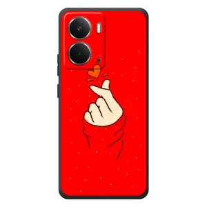 Чехлы (Знак сердечка) на RealMe P3 (Сердце на красном)