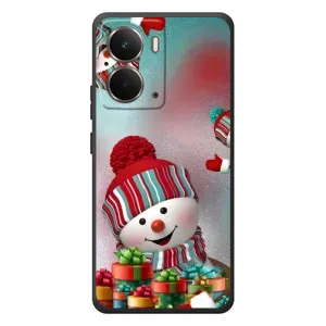 Чехлы на Новый Год RealMe P3 (Снеговик в шапке)