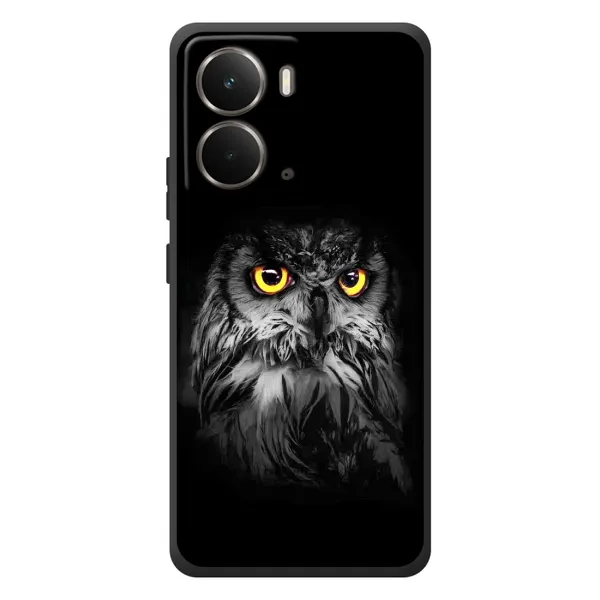 Чехол с рисунком «Сова на чёрном» для RealMe P3 Чехол с рисунком «Сова на чёрном» для RealMe P3