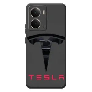 Силіконовий бампер з картинкою машини на RealMe P3 (Logo TESLA)