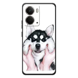 Бампер для RealMe P3 с картинкой "Песики" (Собака Хаски)