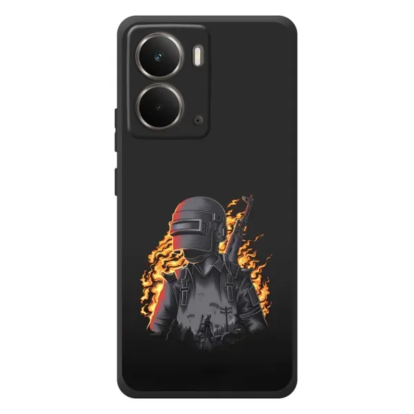 Чехол с рисунком «В огне» для RealMe P3