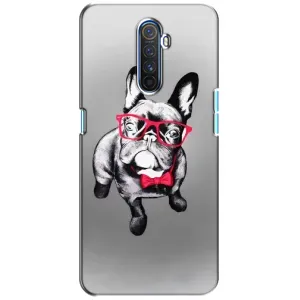 Чехол (ТПУ) Милые собачки для Realme X2 Pro (Бульдог в очках)