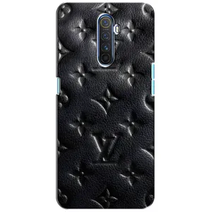 Текстурный Чехол Louis Vuitton для Реалми Х2 Про (Черный ЛВ)