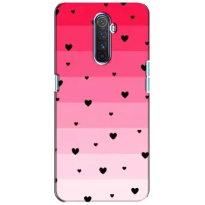 Чохли з тематикою "Маленькі Сердчеки" на Realme X2 Pro (Чорні сердечка)
