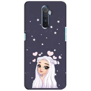 Чехол Стильные девушки на Realme X2 Pro (Девушка и сердечки)