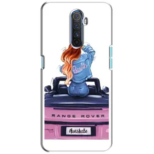 Силиконовый Чехол на Realme X2 Pro с картинкой Стильных Девушек (Девушка на машине)