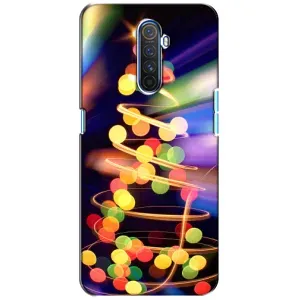 Чехол Новогодняя Елка на Realme X2 Pro (Гирлянды)