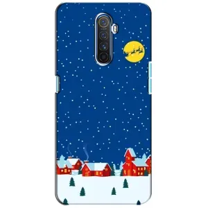 Силиконовый бампер на рождество для Realme X2 Pro (Город в снегу)