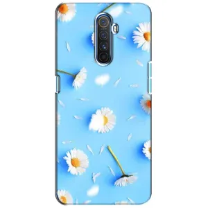 Чехол с Цветами для Realme X2 Pro (ромашки на голубом)