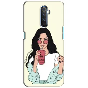 Силиконовый Чехол на Realme X2 Pro с картинкой Стильных Девушек (С напитком)