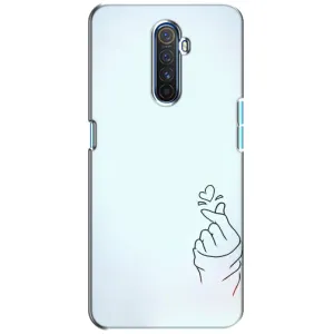 Чохол (Знак сердечка) для Realme X2 Pro (Сердечко на блакитному)