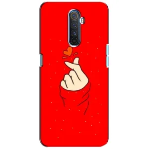 Чохол (Знак сердечка) для Realme X2 Pro (Сердечко на червоному)