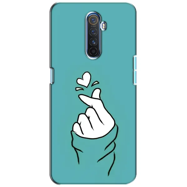 Чехол с рисунком «Сердечко на бирюзовом» для Realme X2 Pro