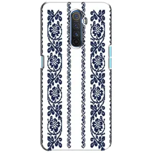 Силиконовый Чехол на Realme X2 Pro с картинкой Вышиванки (Синяя вышиванка)