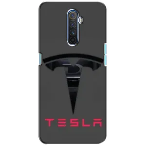 Силіконовий бампер з картинкою машини на Realme X2 Pro (Logo TESLA)