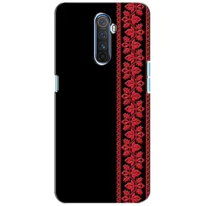 Силиконовый Чехол на Realme X2 Pro с картинкой Вышиванки (Вышиванка на черном)