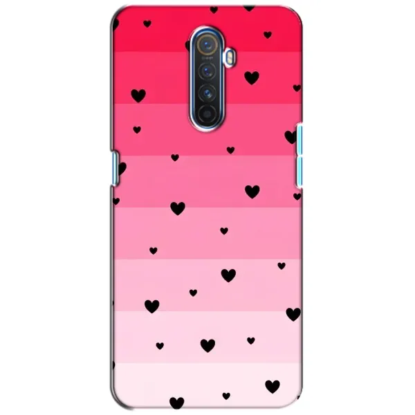 Чехол с рисунком «Чорные сердечки» для Realme X2 Pro Чехол с рисунком «Чорные сердечки» для Realme X2 Pro