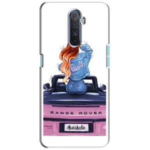 Силиконовый Чехол на Realme X2 Pro с картинкой Стильных Девушек (Девушка на машине)
