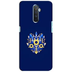 Чохол з картинкою (Патріотичний ГЕРБ) на Realme X2 Pro (Герб в квітах)