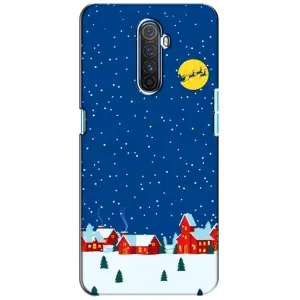Силиконовый бампер на рождество для Realme X2 Pro (Город в снегу)