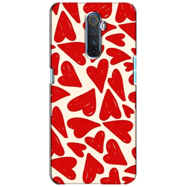 Чехол с рисунком «Красные сердечка» для Realme X2 Pro Чехол с рисунком «Красные сердечка» для Realme X2 Pro