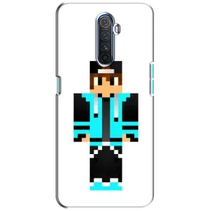 Чохли для Realme X2 Pro (Персонажі МайнКрафт) (Хлопчик у блакитному)
