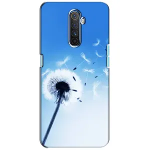 Силиконовый Чехол с одуванчиками на Realme X2 Pro (Одуванчик на голубом)