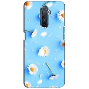 Чехол с Цветами для Realme X2 Pro (ромашки на голубом)
