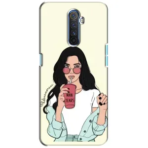 Силиконовый Чехол на Realme X2 Pro с картинкой Стильных Девушек (С напитком)