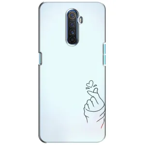 Чохол (Знак сердечка) для Realme X2 Pro (Сердечко на блакитному)