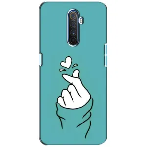 Чохол (Знак сердечка) для Realme X2 Pro (Сердечко на бірюзовому)