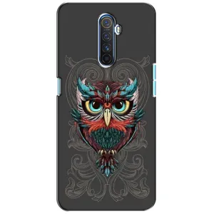 Чохли з принтом СОВИ для Realme X2 Pro (Сова на сірому)