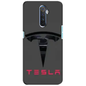 Силіконовий бампер з картинкою машини на Realme X2 Pro (Logo TESLA)