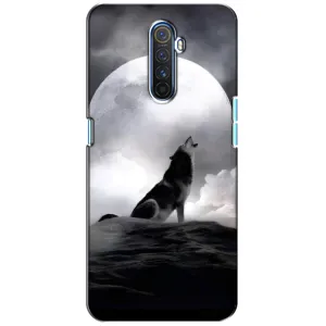 Чехол с Волком на Realme X2 Pro (Волк и луна)