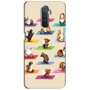 Чохол з Прикольним Принтом на Realme X2 Pro (Йога свинок)