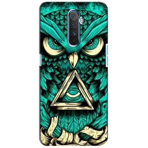 Чохли з принтом СОВИ для Realme X2 Pro (Зелена сова)