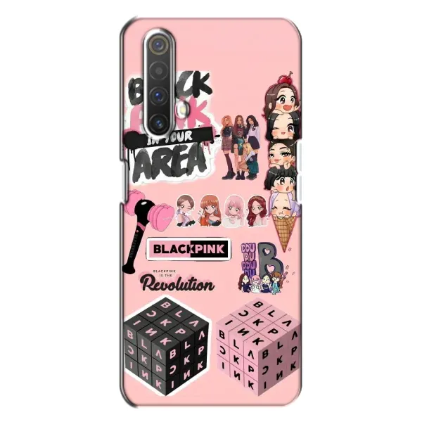 Чехол с рисунком «BLACK PINK коллаж» для Realme X3
