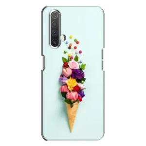 Чехлы с тематикой "ЦВЕТЫ" на Realme X3 (Цветок-мороженное)