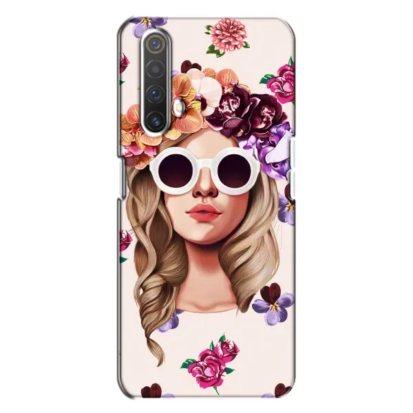 Чехол с рисунком «Девушка в очках» для Realme X3