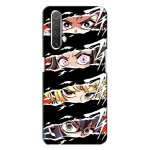 Силиконовые чехлы с глазами Anime для Реалми Х3 (Глаза на чорном)