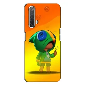 Чехол Бравл Старс для Realme X3 (LEON в кофте)
