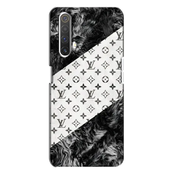 Чехол с рисунком «LV на белом» для Realme X3