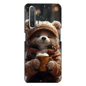 Печатный чехол «Зверята с кофе» для Realme X3 (Медвежонок с кофе)