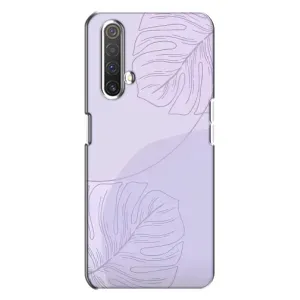 Чехол цветочный дизайн для Realme X3 (Монстера фиолетовая)