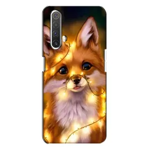Чехол с Лисичкой для Realme X3 (Новогодний лисенок)
