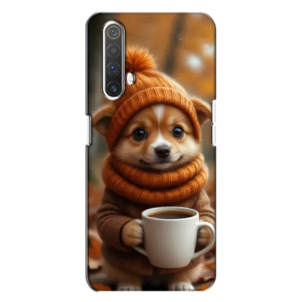 Чехол с рисунком «Собачка с кофе» для Realme X3 Чехол с рисунком «Собачка с кофе» для Realme X3