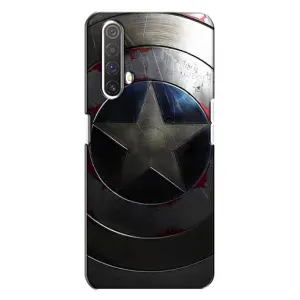 Чехол с Щитом Капитана Америки на Realme X3 (Ретро Щит Капитана)